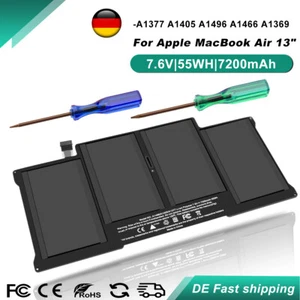 Batterie d'ordinateur portable 7200mAh A1377 A1405 A1496 pour Apple MacBook Air 7,2 13" A1466 A1369 - Photo 1/12