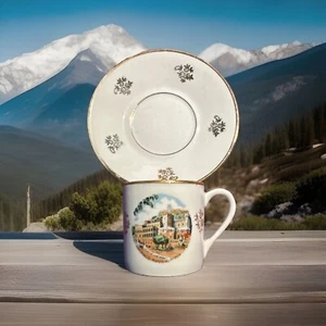 Vintage Limoges France MONACO-Palais Du Prince Demitasse Tasse & Untertasse Set - Bild 1 von 13
