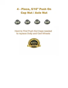 4 Pack 5/16" Push-on Cap Nuts - Axle Caps - Wheel Retainers 230982004 - Picture 1 of 1