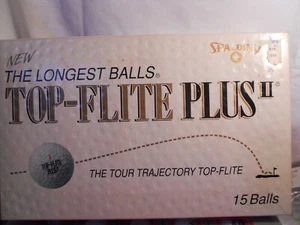 Spalding TOP FLITE PLUS II 15 WEISSE GOLFBÄLLE Tour Trajectory  - Bild 1 von 3