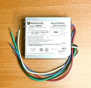 UNIVERAL MINI 70W METALLDAMPF-VORSCHALTGERÄT M7012-27CK-6EU-F UL-GELISTET (188939) - Bild 1 von 2