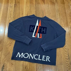 KITH × MONCLER L/S Tee Navy 2 Sided Size L AUTHENTIC - Bild 1 von 10