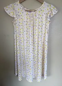 Dot Dot Smile Size 8/10 Pink Flowers Butterfly Swing Dress Flutter Sleeves - Picture 1 of 7