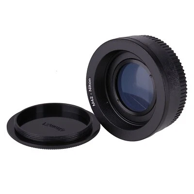M42 Lens to Nikon AI F mount camera adapter with glass focus to infinity +2cap - Image 1 of 4