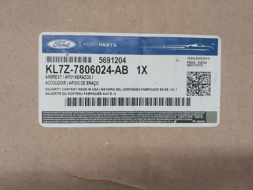 FORD/LINCOLN OEM 2018 Navigator FRONT CONSOLE-Armrest Assembly JL7Z-7806024-AG Foto 1 de 1