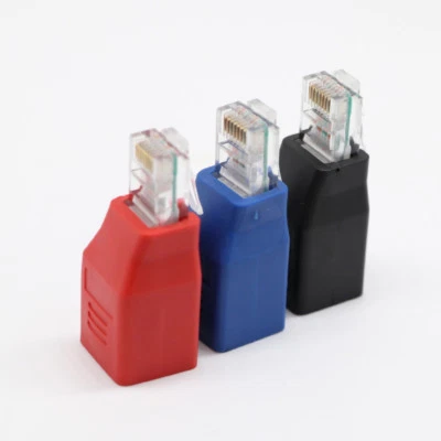 RJ45 CAT5 CAT5E Network Ethernet Connector male to female Cable cross Adapter - Image 1 of 4