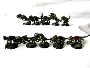 A4 WARHAMMER 40K TYRANIDS ARMY  - PAINTED TERMAGANTS X 10 PLASTIC MODEL - Picture 1 of 3