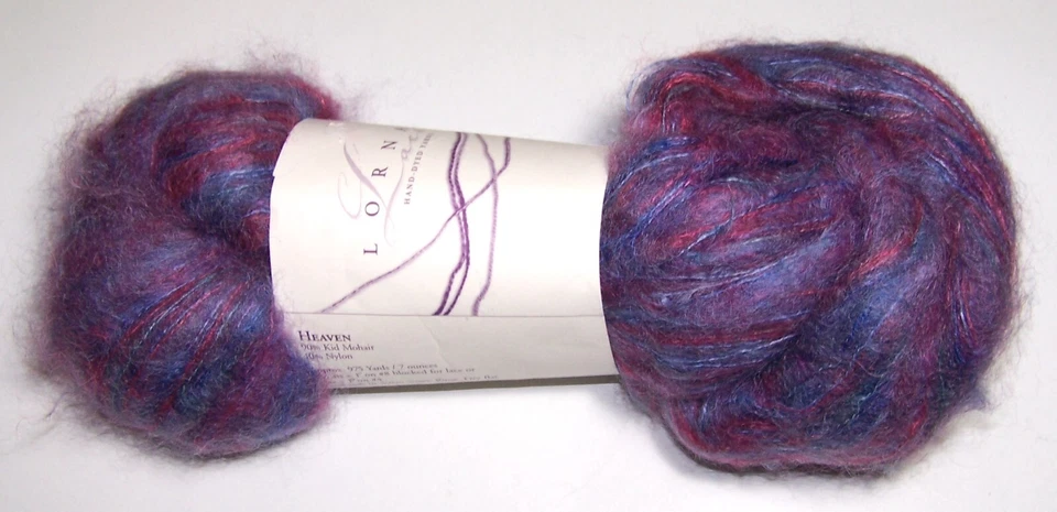 975 yard skein of Lornas Laces HEAVEN Kid Mohair Hand dyed Yarn #773 RAVENSWOOD - Image 1 of 1