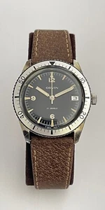 1960s Vintage Orvin Diver Watch Swiss Sears Roebuck and Co Heuer Black Beauty - Picture 1 of 19