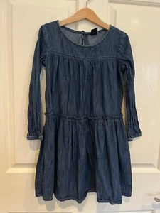 GAPKids - Girls Blue Denim Long Sleeve DRESS (Size S - Age 6/7) - Picture 1 of 5