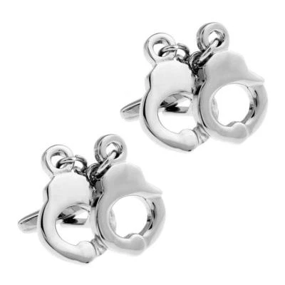 ESPOSAS GEMELOS Boda Atar el Nudo FBI Policía Aplicación de la Ley con BOLSA DE REGALO Foto 1 de 4