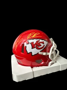 Marquise Brown & Rashee Rice Signed Kansas City Chiefs Speed Mini Helmet (JSA) - Picture 1 of 6