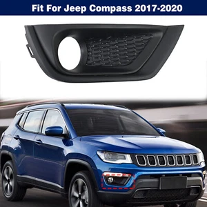 Black Front Bumper Fog Light Cover Trim Bezel Right For Jeep Compass 2017-2020 - Picture 1 of 12
