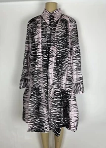 GANN ITiger-print tiered organic cotton-poplin shirt dress Size 38 Oversized - Picture 1 of 10