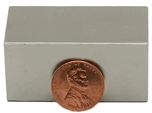 1 Neodym Magnete 2 x 1 x 1 Zoll Stab N48 - Bild 1 von 2