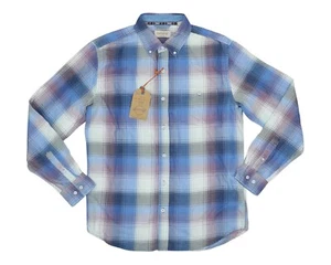 Camisa de franela a cuadros resistente a la intemperie para hombre manga larga con botones M nueva con etiquetas junto al río - Imagen 1 de 2