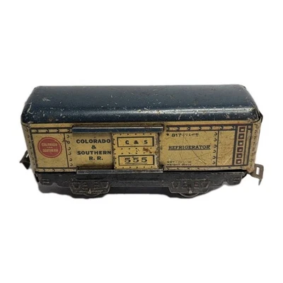 Vintage Marx O Gauge Colorado & Southern Refrigerator Model Train Car #555 C&S - Image 1 of 4