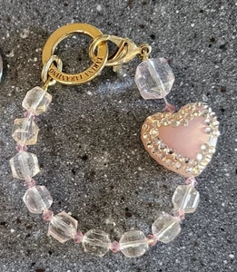 Tarina Tarantino Armband rosa Kristall Strass Herz goldfarben - Bild 1 von 4