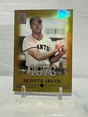 2004 Topps Tribute Hall of Fame - Monte Irvin #55 Gold 21/73 - Image 1 of 2