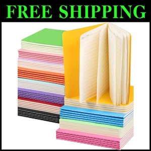 Colorful Mini Notebooks - 60 Pack A6 Small Journals for Doodling & Note-Taking - Picture 1 of 9