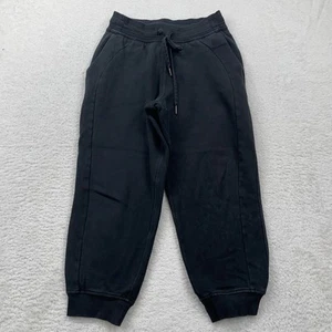 Lululemon Sweatpants Womens 2 Black Press Pause Joggers Terry Cloth Athleisure - Picture 1 of 9