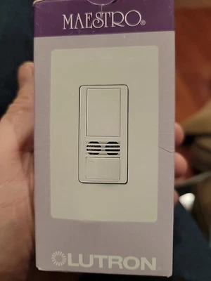 Lutron Maestro Dual Technology Sensor Switch MS-A102-WH - Image 1 of 2