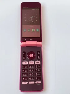 KYOCERA GRATINA KYF37 Android Flip Phone Pink Unlocked From Japan - Picture 1 of 20