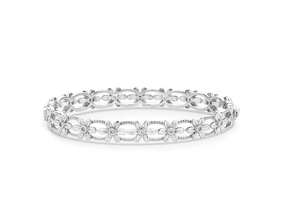 Montana Silversmiths Bracelet Womens Crazy Daisies Crystal 8" BC5861 - Image 1 of 1