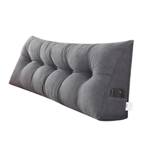 Triangular Wedge Pillow headboard Full Size for Couch Large headboard Pillow ... - Picture 1 of 6