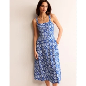 Boden Bridget Ponte Midi Dress Surf the Web Mosaic Bloom NWT SIZE 8 REGULAR - Picture 1 of 9