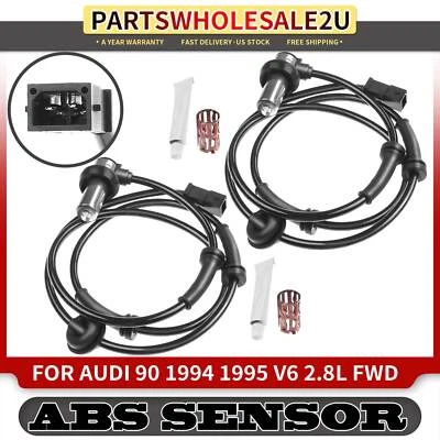2x Rear Left & Right ABS Wheel Speed Sensors for Audi 90 1994-1995 V6 2.8L FWD Foto 1 de 4