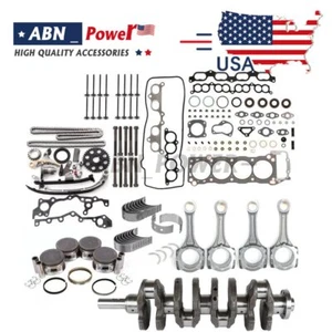 3RZ-FE 2.7L Engine Rebuild Piston Gasekt Kit - Crankshaft Rods Timing for Toyota - Picture 1 of 19