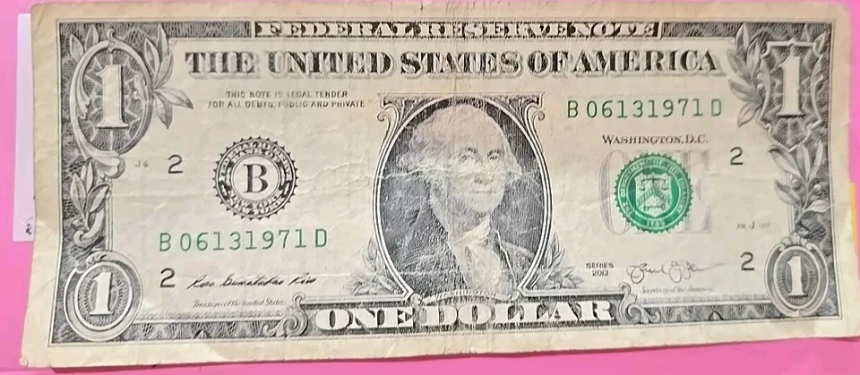 Birthday Note**06 13 1971** Fancy Serial Number - Image 1 of 3