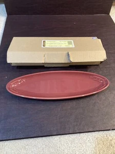 Bandeja ovalada larga de pimientos tejidos de cerámica Longaberger tradiciones - Imagen 1 de 16