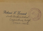 Santa Barbara Schule Schreinerei CA schwarzes Cover Tagebuch Richard K. Leonard 1926