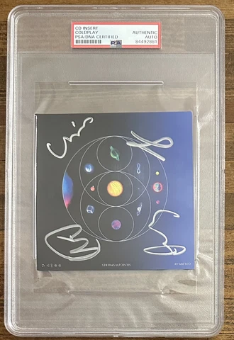 COLDPLAY FULL BAND SIGNED MUSIC OF THE SPHERES CD COVER CARD PSA DNA AUTOGRAPH Cover
