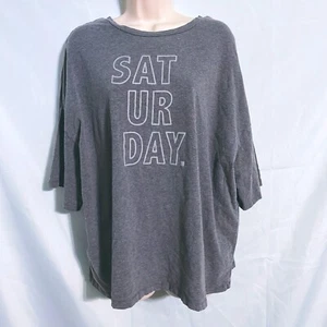 Secret Treasures Gray Saturday T-Shirt Size 2X - Imagen 1 de 4