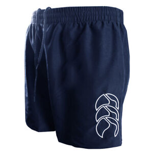 Canterbury of New Zealand Mens Tactic Shorts Black & Navy With Side Pockets