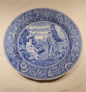 Spode Blue Room Collection Dinner Plate 10 3/8” The Woodman Scalloped - Picture 1 of 2