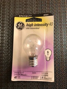 40w GE S11 HIGH INTENSITY BULB 90401 intermediate E17 base microwave oven 40S11N - Picture 1 of 2