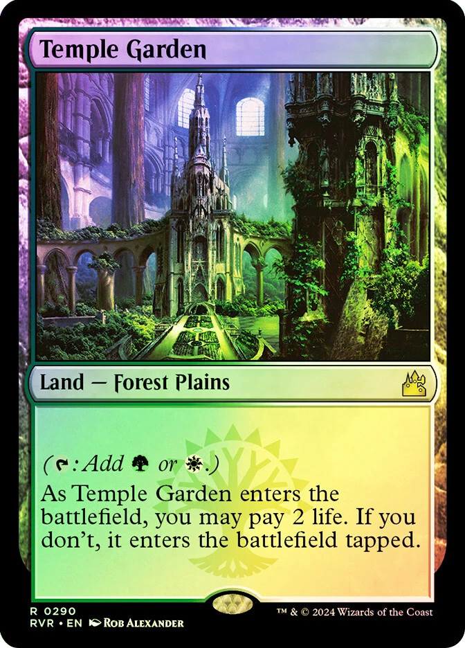 MTG FOIL Temple Garden  - Ravnica Remastered #290 - Image 1 of 1
