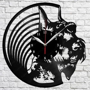 Schnauzer Dog Vinyl Record Wall Clock ArtDecor Original Gift 12''30cm 2446 - Picture 1 of 12