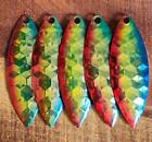 (Lot of 5) Kingfisher Hex Willow Leaf #4.5 Designer Spinnerbait Blades Bass Pike