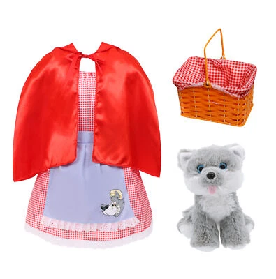 GIRLS LITTLE RED RIDING HOOD COSTUME WITH BASKET HALLOWEEN BOOK WEEK FANCY DRESS - Image 1 of 4