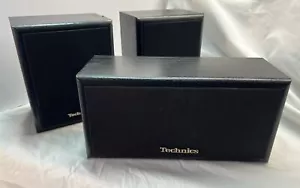 Technics SB-S926 (2) 4 Ohms & SB-C926 (1) 8 Ohms Wooden Speakers Set of 3 BLACK - Picture 1 of 13
