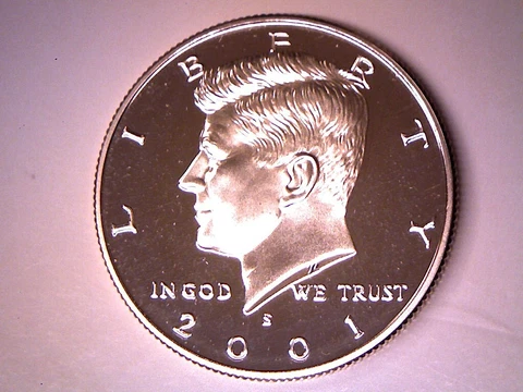 2001 PROOF CLAD KENNEDY HALF DOLLAR "FREE SHIPPING" Cover