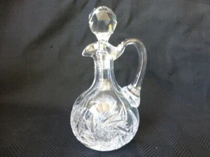 Antique Brilliant Period Cut Glass Cruet With Matched Numbered Stopper and Base - Picture 1 of 11