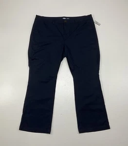 Pantalone donna blu navy Old Navy taglie forti 22 corto bootcut segreto slim tasca - Foto 1 di 12