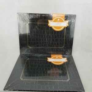 10 Pack Certificate Envelopes Diploma Cover Letter Sized Black Gold Foil Border - Picture 1 of 12