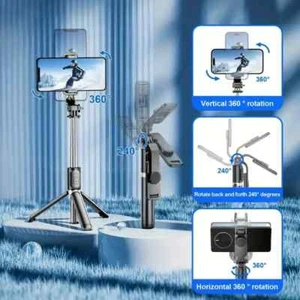 Yunteng Trépied Selfie Stick 40" avec Télécommande 360°, Support Stable pour iPhone & Smar - Photo 1 sur 9